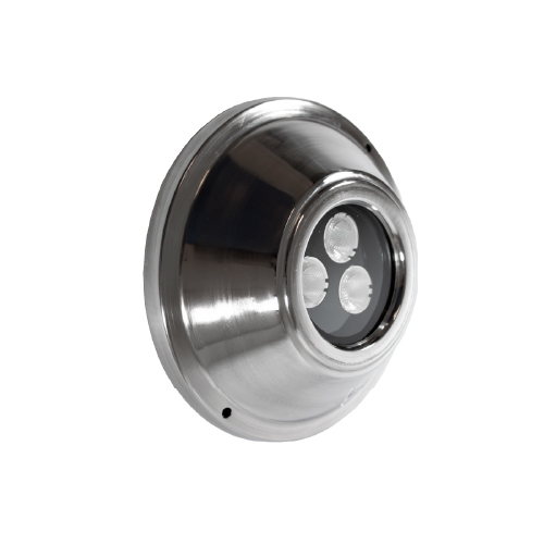 Luminaria de piscina de acero inoxidable 3 led 9W 30º blanco frío